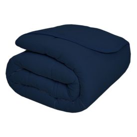 Edredom Solteiro Malha Dupla Face Havan Casa - Azul Marinho