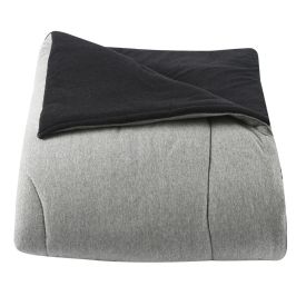 Edredom Solteiro De Malha Tóquio Havan Casa - Cinza Preto