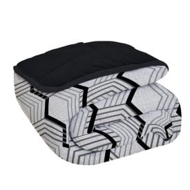 Edredom Solteiro Mônaco Plush Dupla Face Havan Casa - Carbon Preto