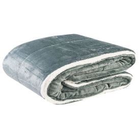 Edredom Solteiro Dupla Face Plush E Sherpa Berlim Havan Casa - Verde