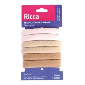 Elástico De Cabelo Grosso 6 Unidades Blondie Ricca