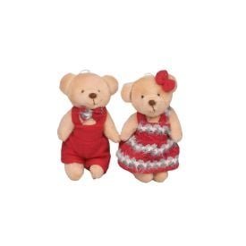 Enfeite Natalino Urso E Ursa Havan Casa 15Cm - Vermelho e Branco