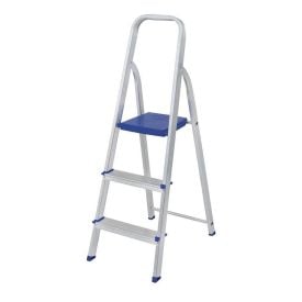 Escada Alumínio 3 Degraus Mor - Prata