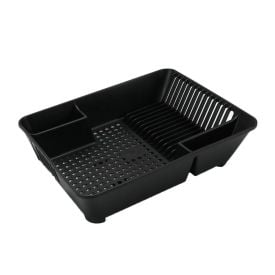 Escorredor  De Louças Em Plástico Basic Coza 45Cm - Preto