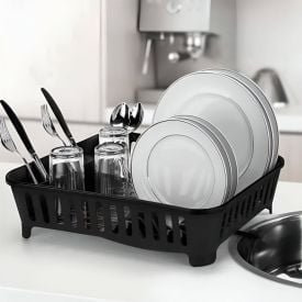 Escorredor de Louças com Bico para Escoamento Arthi 46Cm - Preto