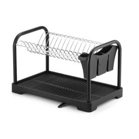 Escorredor de Louças Master Duplo com Bandeja Desmontável Arthi - Preto