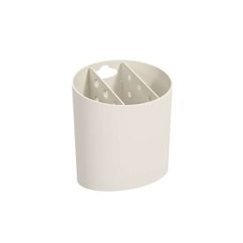 Escorredor De Talheres De Plástico Oval Coza Basic 13,8Cm - Bege