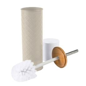 Escova Sanitária Com Tampa De Bambu Havan Casa - Taupe