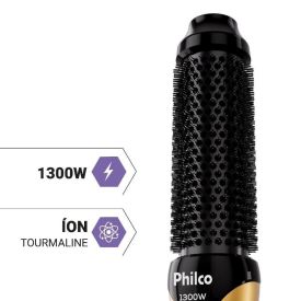 Escova Secadora Philco Bivolt 1300W Íons Tourmaline Pes33a