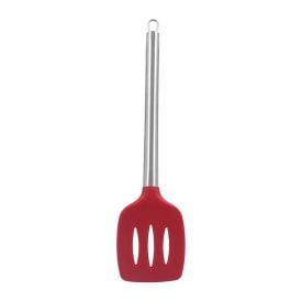Espátula Vazada Silicone com Cabo Inox Havan Casa 35Cm - Vermelho