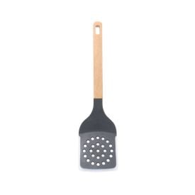 Espátula Vazada Com Cabo De Madeira Havan Casa 34 Cm - Preto 