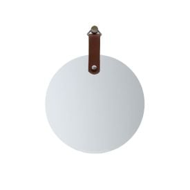 Espelho Redondo Com Alça Slim Reduna 45 Cm - Caramelo