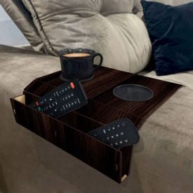 Esteira Flexível Porta Controle Para Sofá Havan Casa - Tabaco Escuro