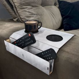 Esteira Flexível Porta Controle Para Sofá Havan Casa - Cimento