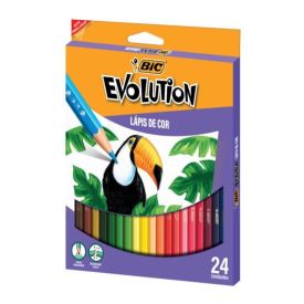 Lápis de Cor Evolution 24 Cores Bic - 902638