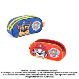 Estojo Infantil Duplo Peluciado Patrulha Canina Luxcel - Sortido