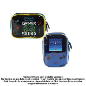 Estojo Infantil Retangular Games Luxcel - Sortido