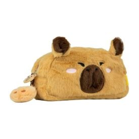 Estojo Simples Infantil Pelúcia Brownie Capivara Xeryus - Marrom