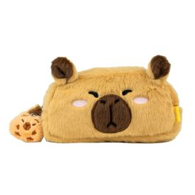 Estojo Simples Infantil Pelúcia Brownie Capivara Xeryus - Marrom