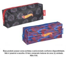 Estojo Simples Infantil Luxcel Hot Wheels - Sortido