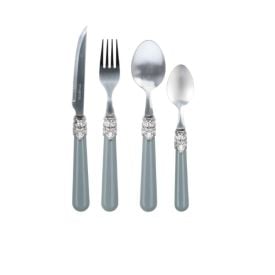 Faqueiro Barcelona 24 Peças Havan Casa - Cinza