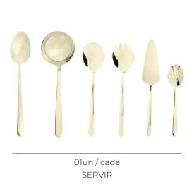Faqueiro Inox Viena Wolff 54 Peças - Champanhe
