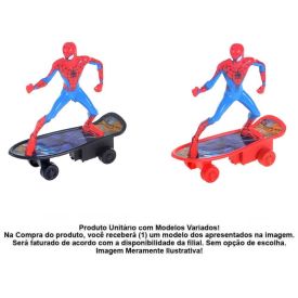 Figura Spider No Skate Fricção Etitoys - Sortido