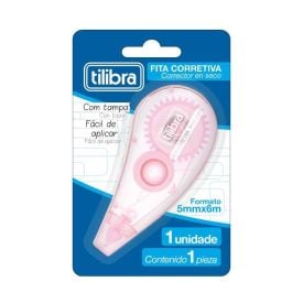 Fita Corretiva Com Tampa 6M Rosa Tilibra - 891878