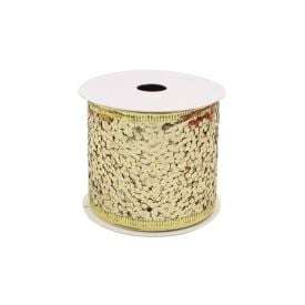 Fita Natalina 5 M X 6,3 Cm Dourado Havan Casa  - Sortido
