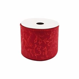 Fita Natalina 5M X 6,3Cm Vermelha Havan Casa - Sortido