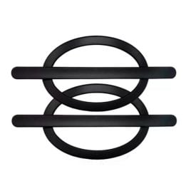 Fivela Oval Fosco  - Preto Fosco
