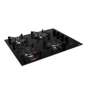 Fogão Cooktop Atlas 4 Bocas U Top Mega Chama - Bivolt