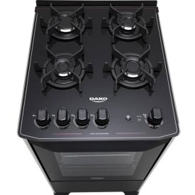 Fogão de Piso 4 Bocas Dako Magister Mesa de Vidro - Bivolt