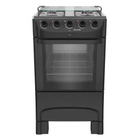 Fogão de Piso 4 Bocas Preto Fosco Mueller Mfi4bb - Bivolt