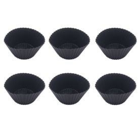 Forma De Cupcake Havan Casa Basic 6 Peças - Preta