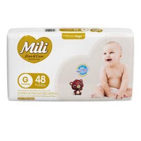 Fralda Descartável Mili Love & Care Mega G - 48 unidades