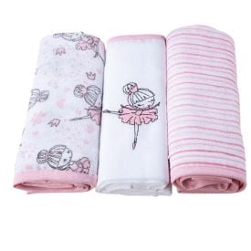 Fralda Estampada Com 3 Peças Havan Baby - Bailarina Rosa