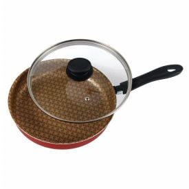 Frigideira Reta com Tampa Califórnia Tramontina 24Cm - Vermelho