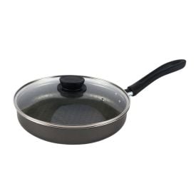 Frigideira Reta com Tampa Califórnia Tramontina 24Cm - Grafite