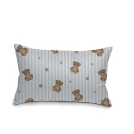 Fronha Avulsa Bebê 30X40cm Malha Yoyo Baby - URSO AZUL