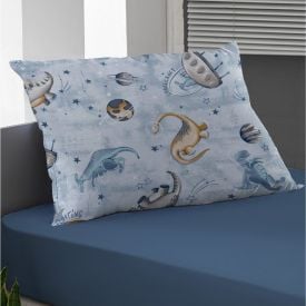 Fronha Avulsa Infantil Malha Estampada Havan Casa - Astrossauro Denin