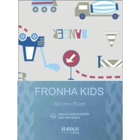 Fronha Avulsa Infantil Malha Estampada Havan Casa  - CARROS / DENIM