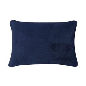 Fronha Avulsa Plush 100% Poliéster Lisa Havan Casa - Azul Mariner
