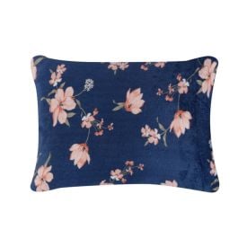 Fronha Avulsa Plush Estampada 50Cmx70cm Havan Casa - Zoe Floral Azul