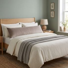 Fronha de Travesseiro Corporal 40 X 130 cm Buona Fortuna - Cinza Prata Liso