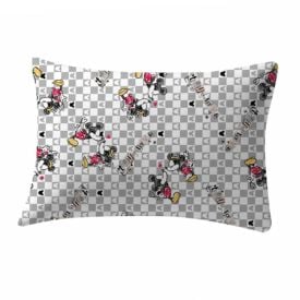 Fronha Estampada 48X68cm Disney - True Love Cinza