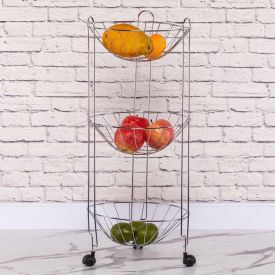 Fruteira Rio Tripla Cromado Niquelart - Aço Cromado