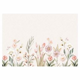Fundo De Prato 45 X 31 Cm Clean Renova Döhler - Flores Salmão