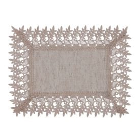 Fundo de Prato Guipir Renda Havan Casa - Veneza Naturale