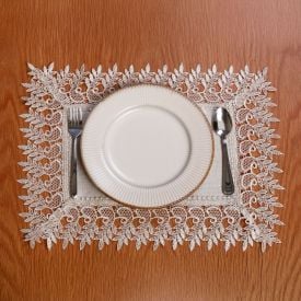 Fundo de Prato Guipir Renda Havan Casa - Veneza Naturale